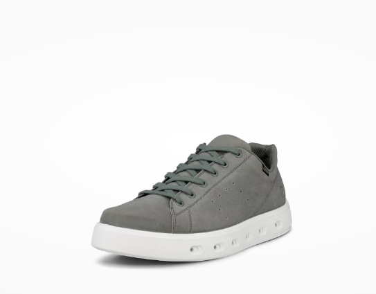 کتانی مردانه اکو دانمارک مدل ECCO Street 720 - با رویه نوبوک طوسی یا چرم درجه‌ یک و فناوری GORE‑TEX